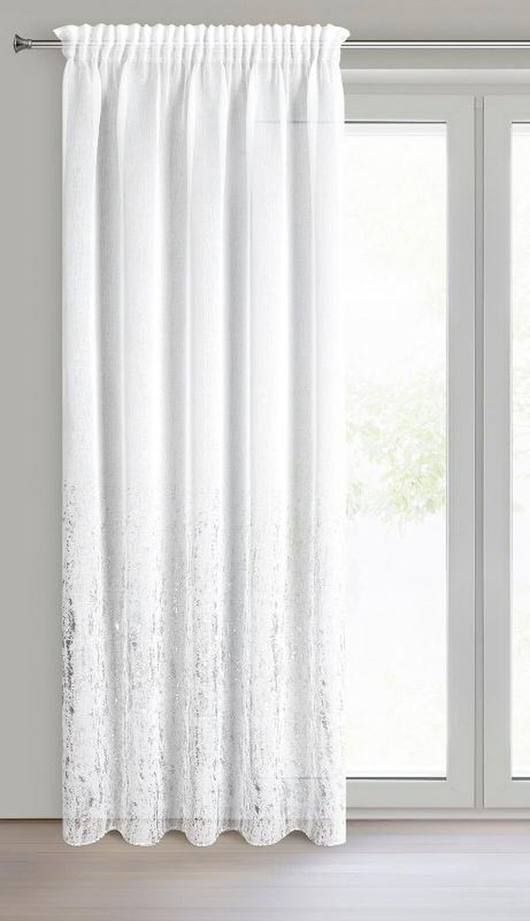 Eurofirany, firana gotowa, Olivia, na taśmie 140-270 cm, biały
