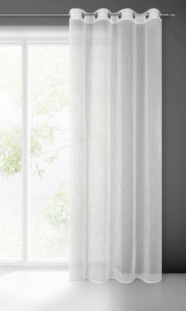 Eurofirany, firana gotowa pilar 140-250 cm, biały