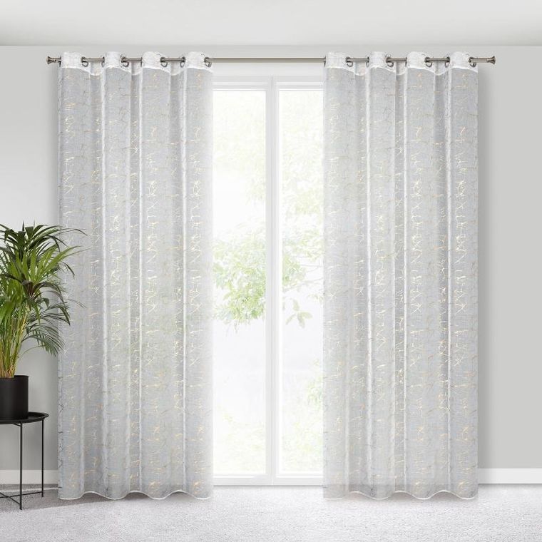 Eurofirany, firana gotowa, Reva1, 140-250 cm, biały