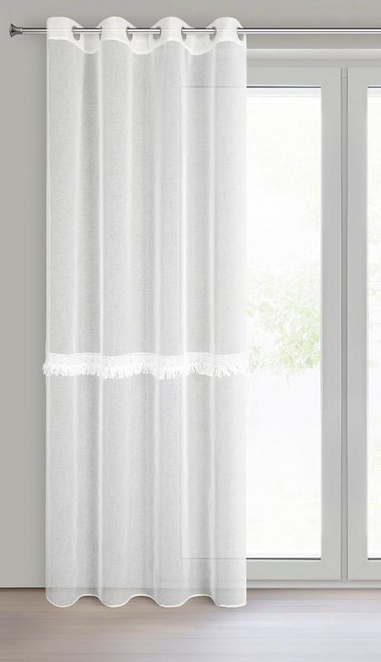 Eurofirany, firana gotowa, Roxana, 140-250 cm, biały
