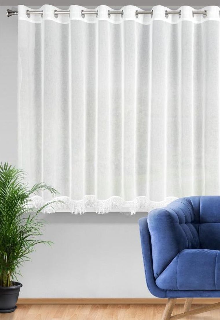 Eurofirany, firana gotowa, Roxana, 350-145 cm, biały