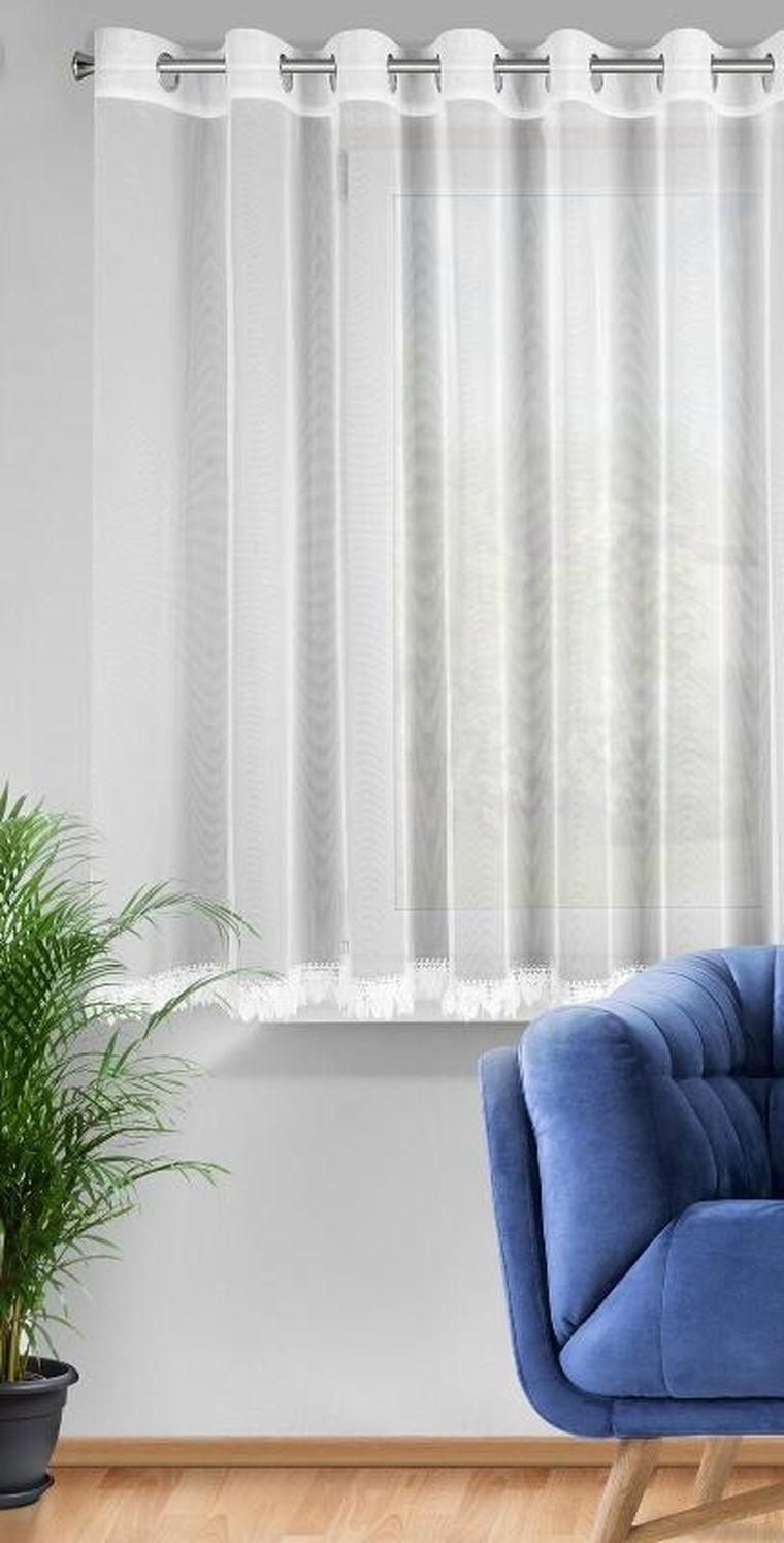 Eurofirany, firana gotowa, Sylvi, 300-150 cm, biały