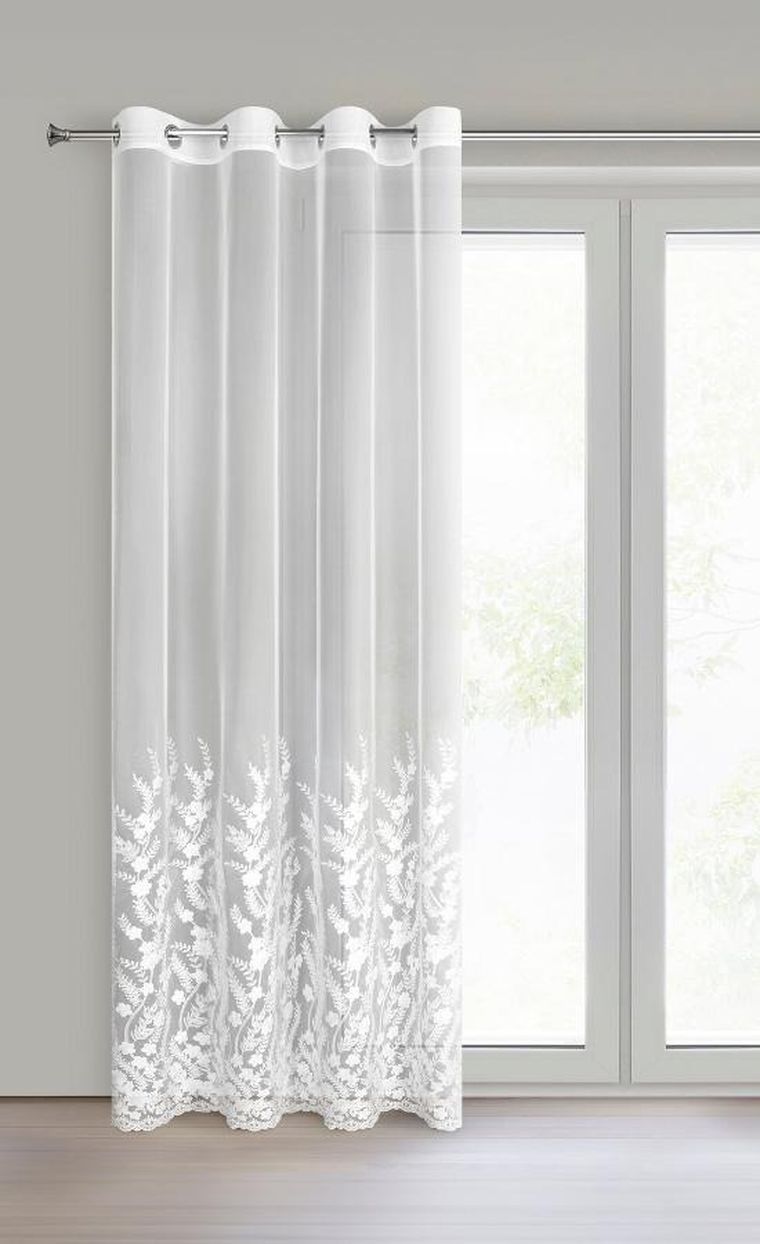 Eurofirany, firana gotowa, Talina, 140-250 cm, biały