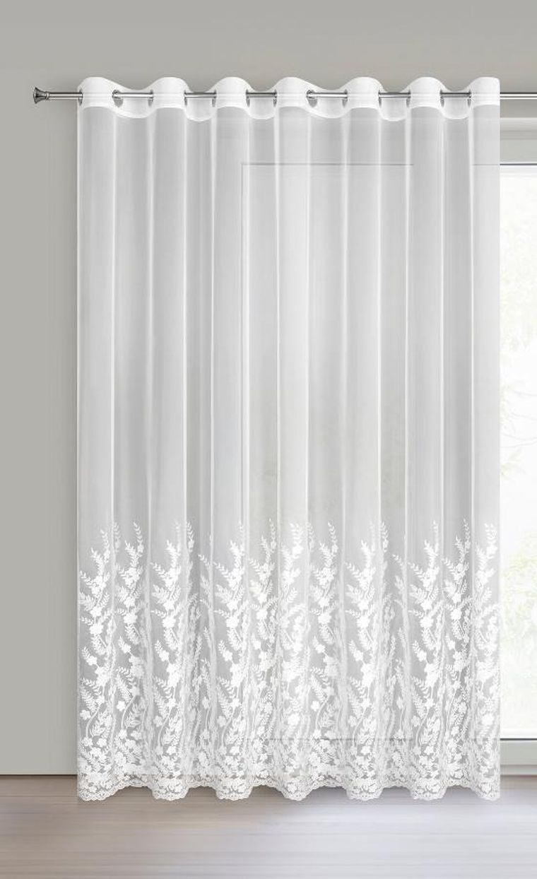 Eurofirany, firana gotowa, Talina, 300-250 cm, biały