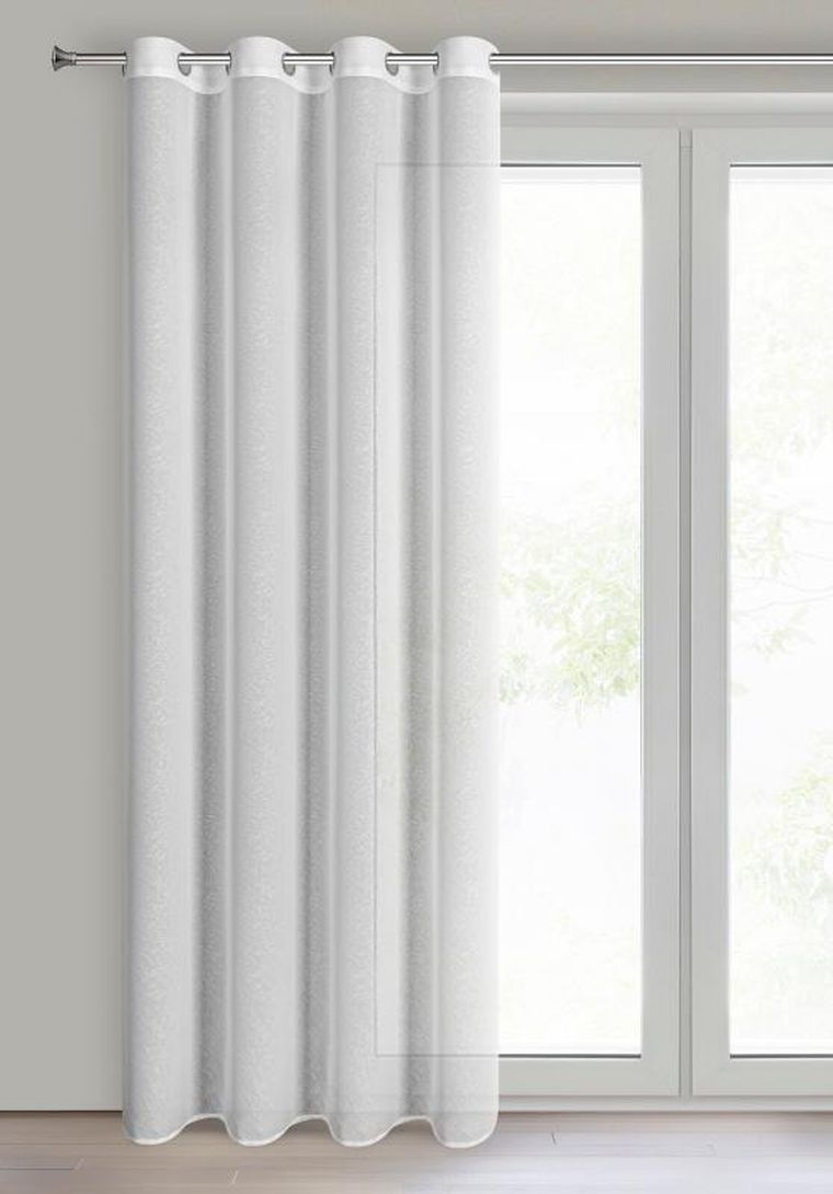 Eurofirany, firana gotowa, Tulsa, biały, 140-250 cm