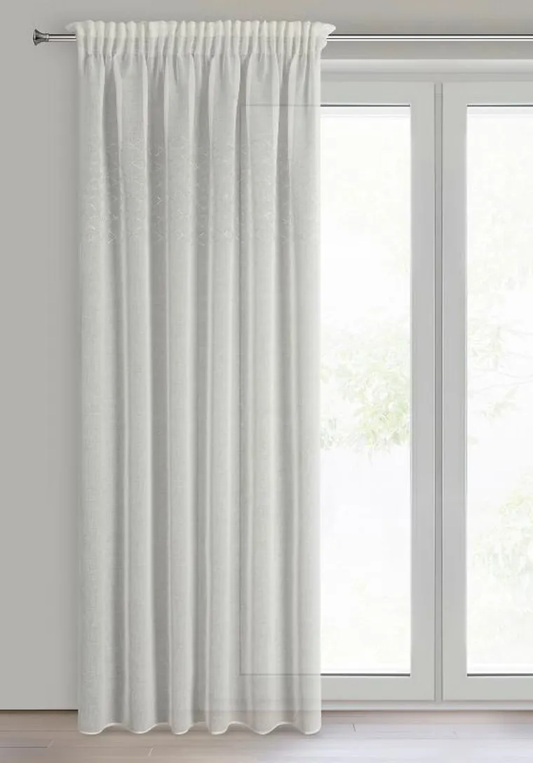 Eurofirany, firana gotowana taśmie, Kleo, 140-270 cm, biały