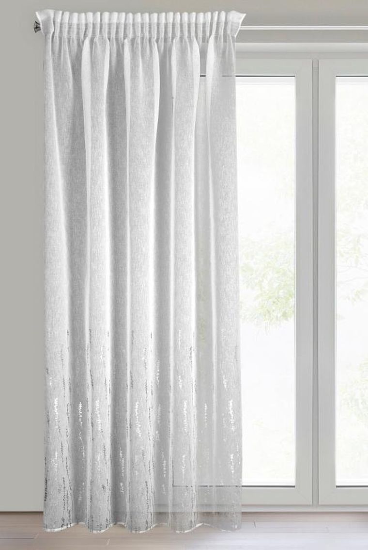 Eurofirany, firana zaciemniająca gotowa na taśmie, Linzi, 140-250 cm, biały