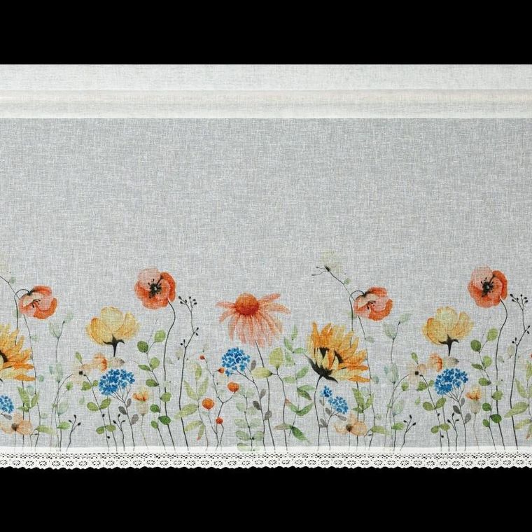 Eurofirany, firana zaciemniająca gotowa, Nati, na taśmie, 150-60 cm, biały