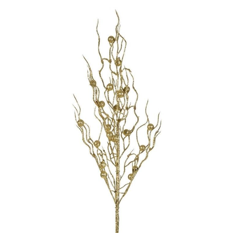 Eurofirany, gałązka świąteczna dekoracyjna, 45-20 cm, złoty