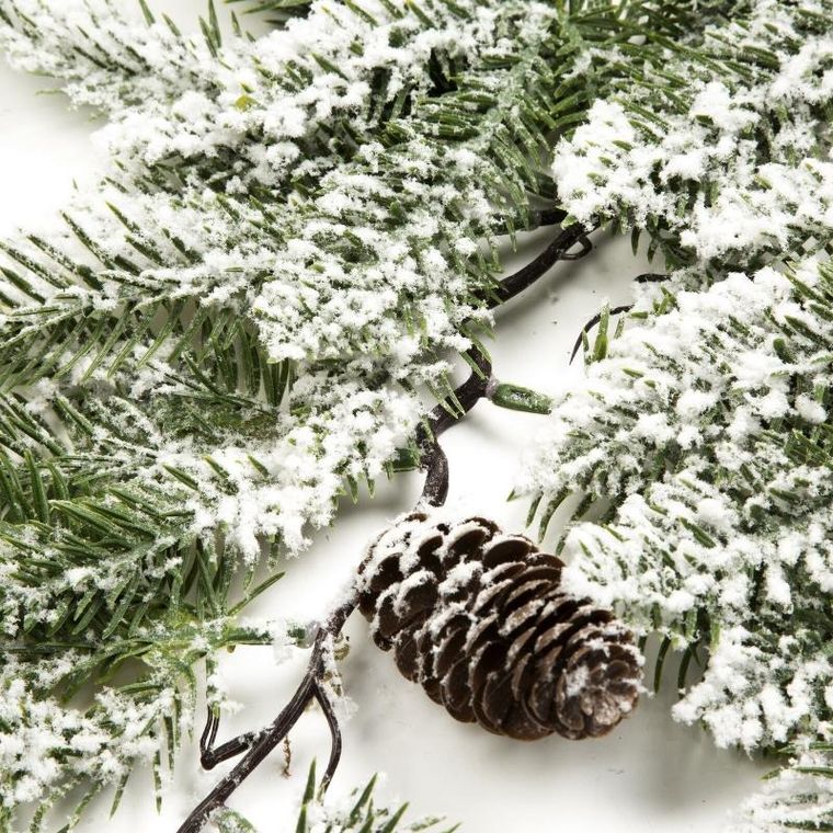 Eurofirany, gałązka świąteczna dekoracyjna, 88-48 cm, zielony