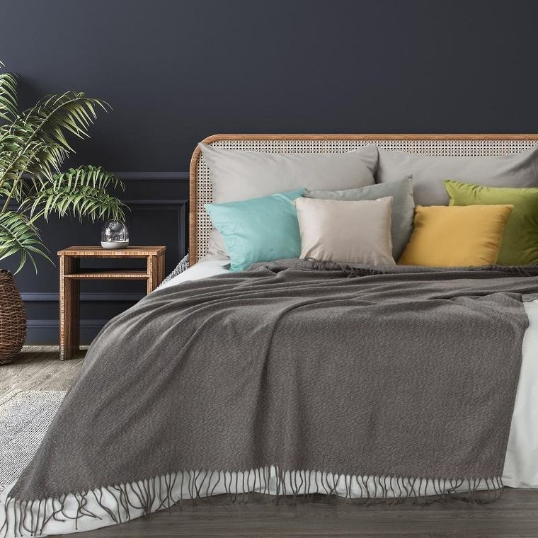 Eurofirany, koc akryl, 125-160 cm, stalowy