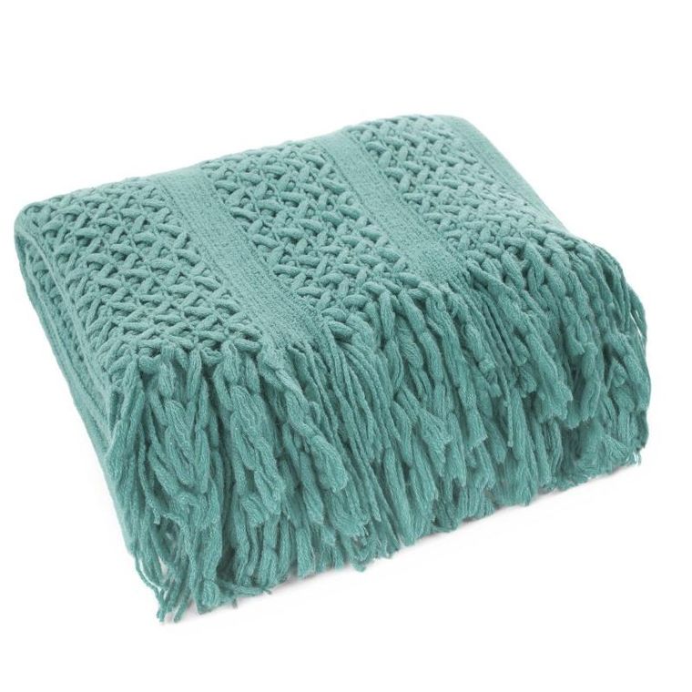 Eurofirany, koc akryl, 130-170 cm, ciemnomiętowy