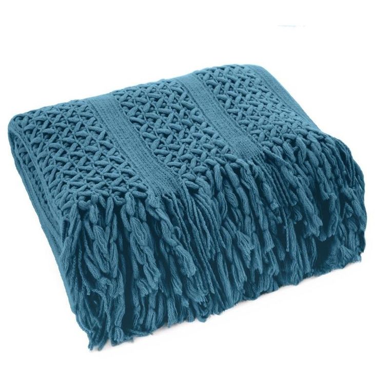 Eurofirany, koc akryl, 130-170 cm, granatowy