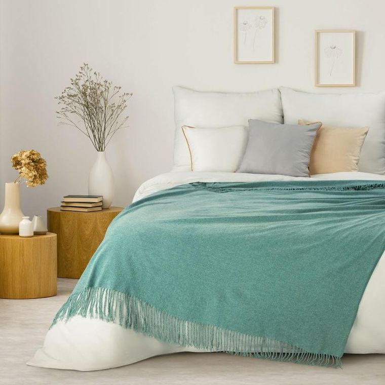 Eurofirany, koc akryl, 130-170 cm, miętowy