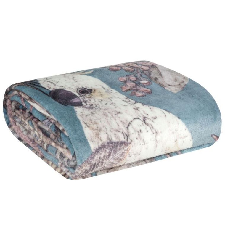 Eurofirany, koc Ara, 150-200 cm, turkusowy