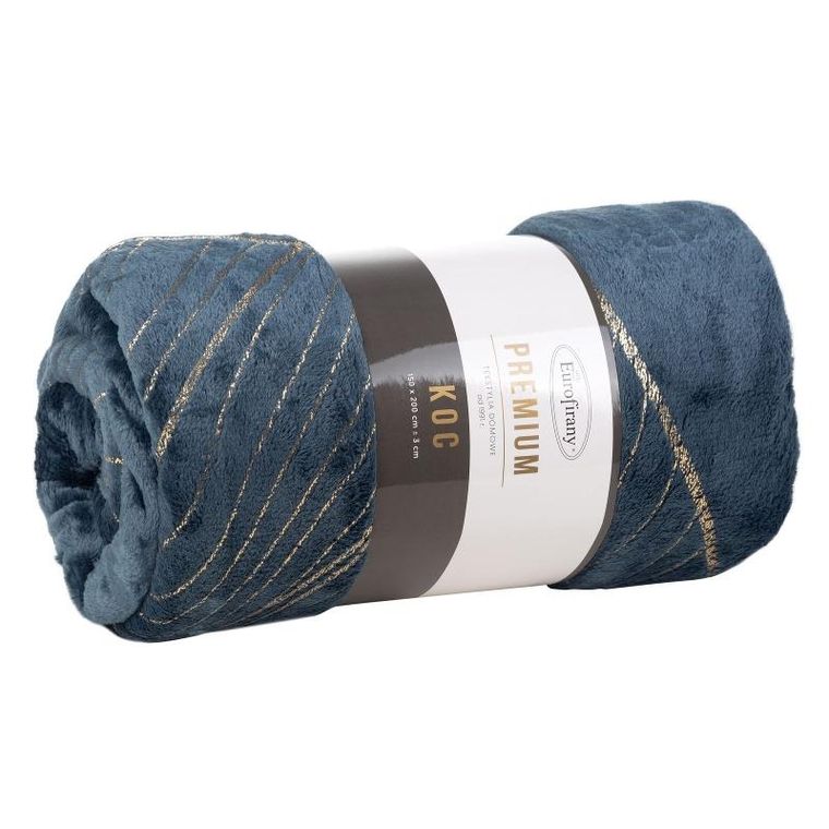 Eurofirany, koc Blanca, 150-200 cm, granatowy