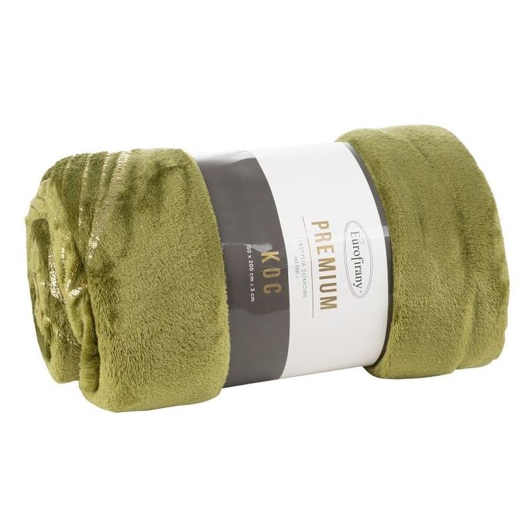 Eurofirany, koc Blanca, 150-200 cm, oliwkowy