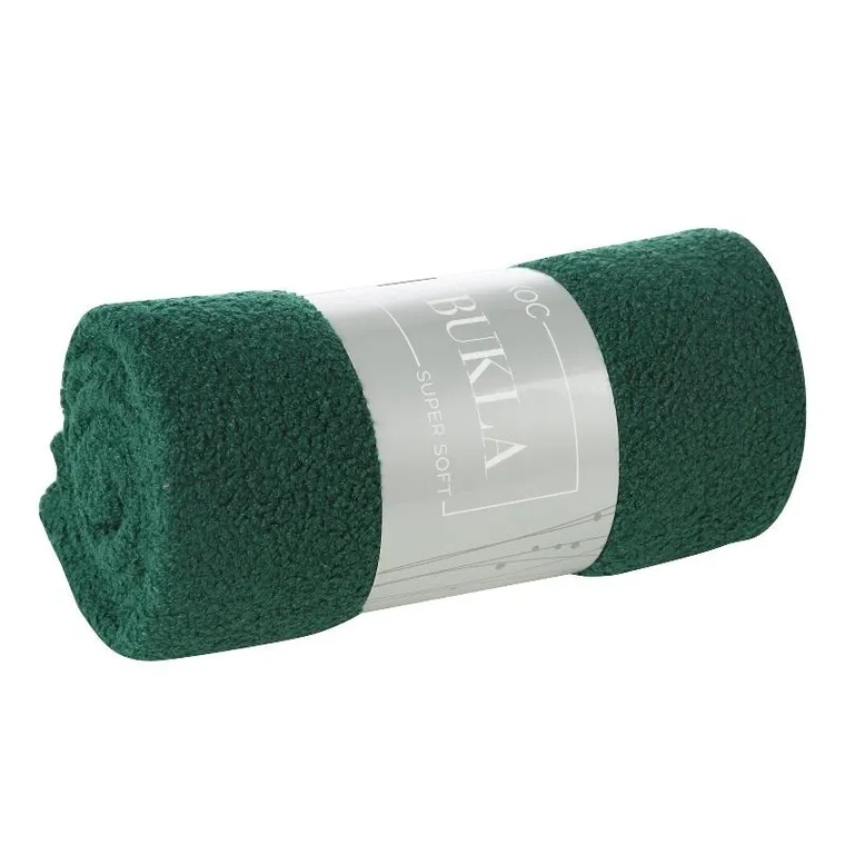 Eurofirany, koc bukla, 170-210 cm, ciemnozielony