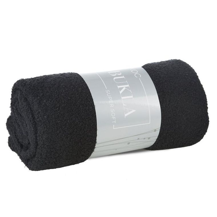 Eurofirany, koc bukla, 200-220 cm, czarny