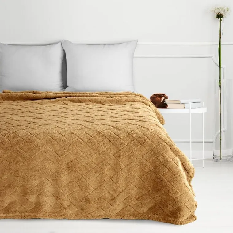 Eurofirany, koc d91 Caro, 200-220 cm, miodowy