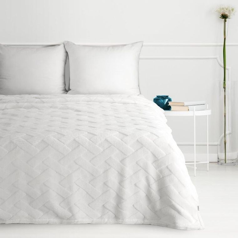 Eurofirany, koc d91 Caro, 70-160 cm, biały