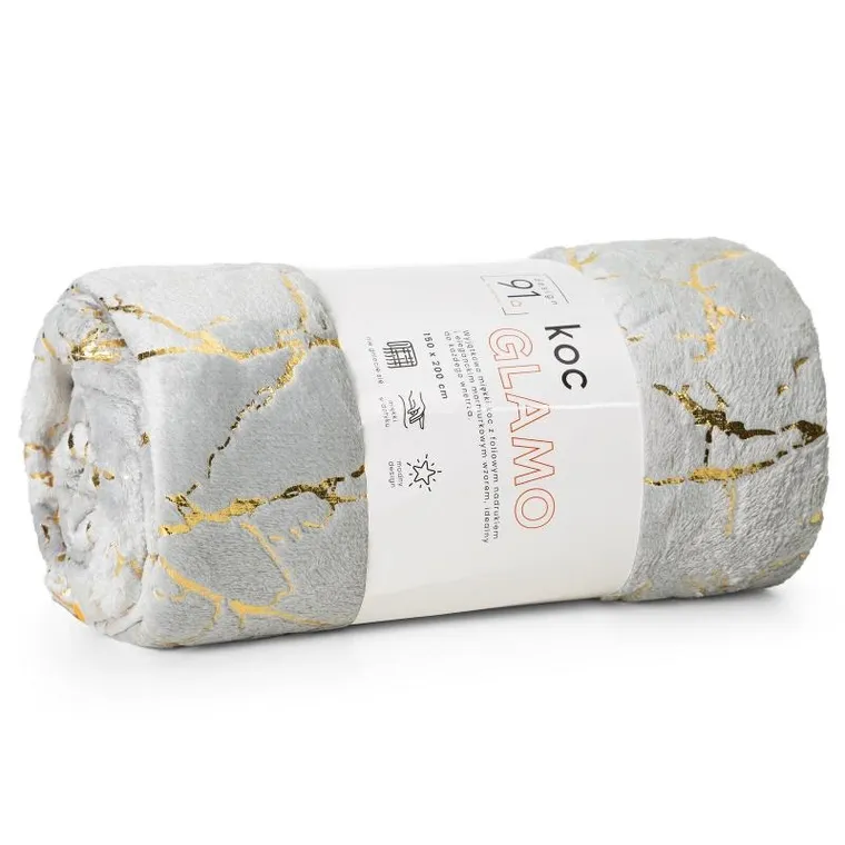 Eurofirany, koc d91 glamo, 150-200 cm, stalowy