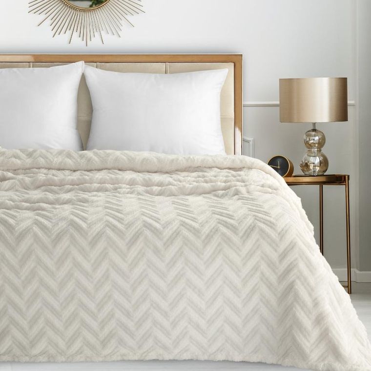 Eurofirany, koc d91 jodła, 170-210 cm, kremowy