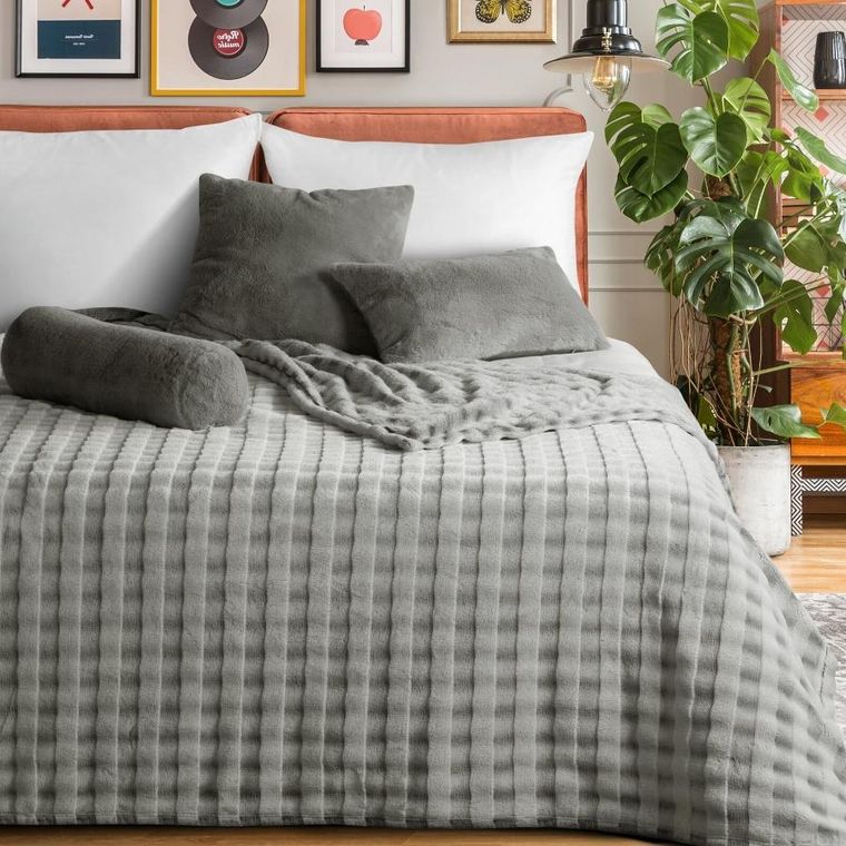 Eurofirany, koc d91, kostka, 150-200 cm, beżowy