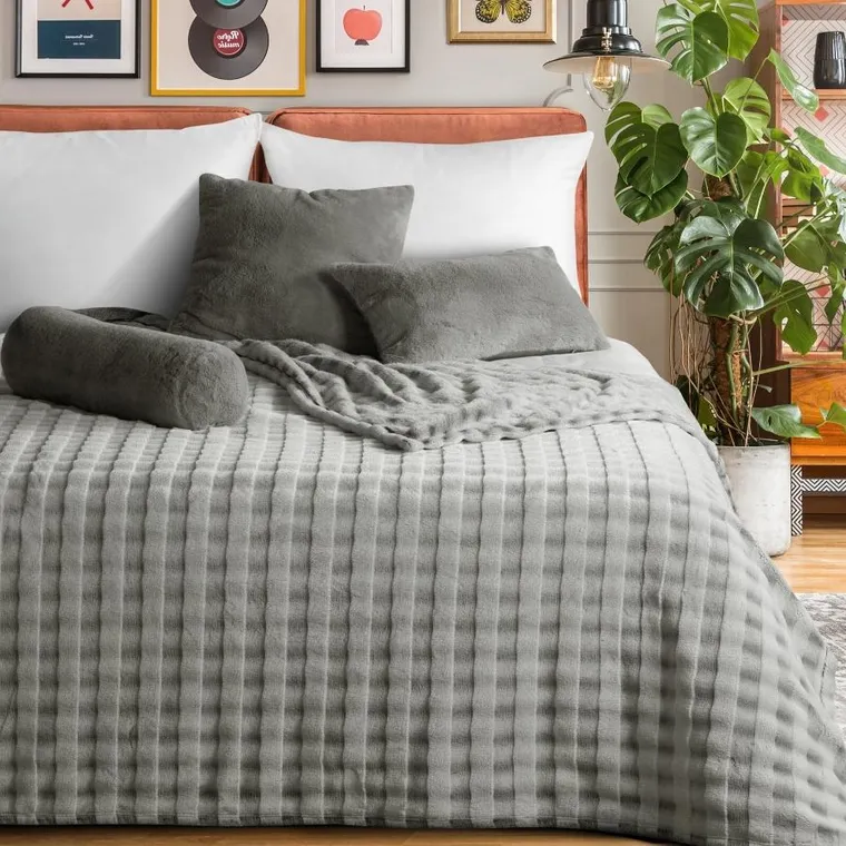 Eurofirany, koc d91, kostka, 170-210 cm, beżowy