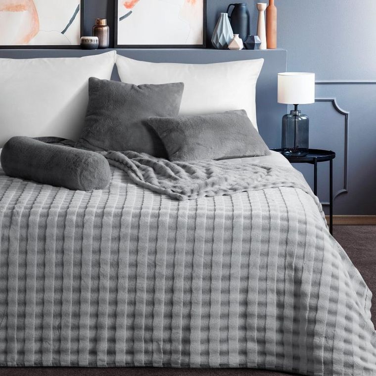 Eurofirany, koc d91, kostka, 170-210 cm, stalowy