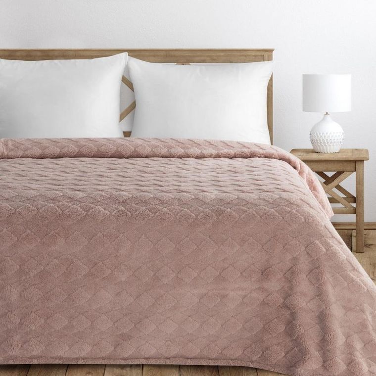 Eurofirany, koc d91, Nancy, 170-210 cm, pudrowy