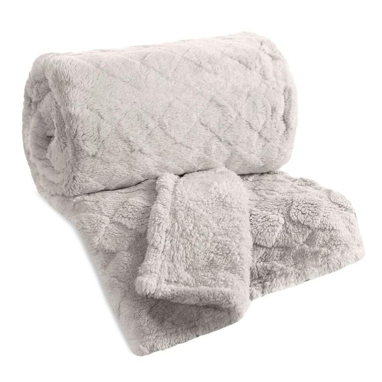 Eurofirany, koc d91, Nancy, 70-160 cm, srebrny