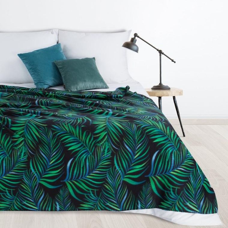 Eurofirany, koc d91 Palms, 150-200 cm, czarny