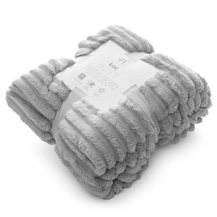 Eurofirany, koc d91 soft, 200-220 cm, srebrny