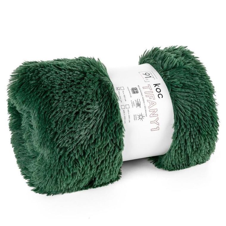 Eurofirany, koc d91 Tifany 1, ciemnozielony, 70-160 cm