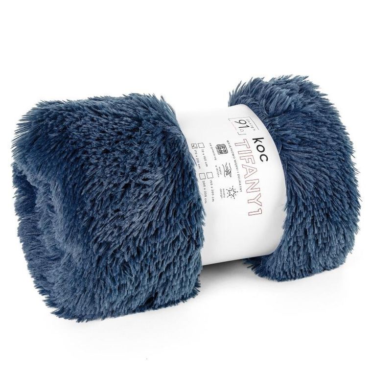 Eurofirany, koc d91 Tifany 1, granatowy, 70-160 cm