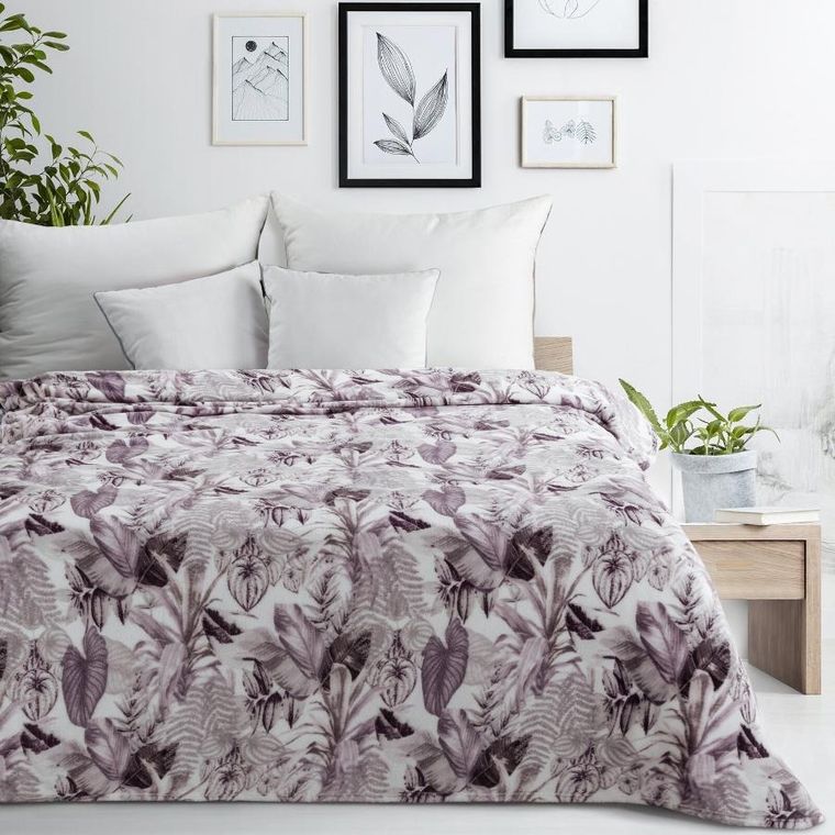 Eurofirany, koc Davos, 150-200 cm, fioletowy