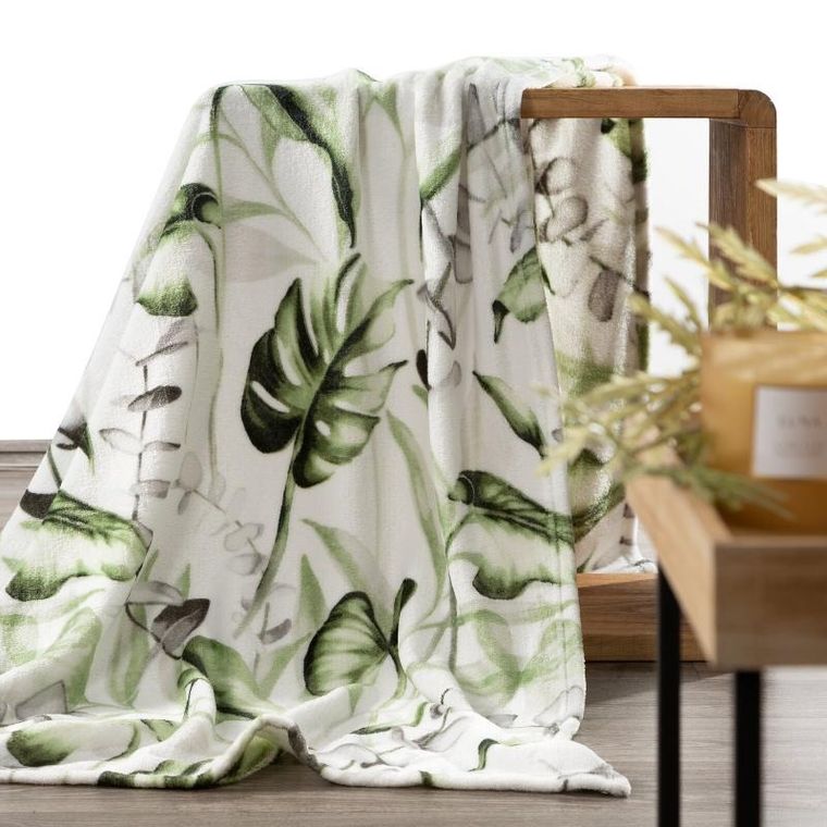 Eurofirany, koc Ellen, 150-200 cm, biały