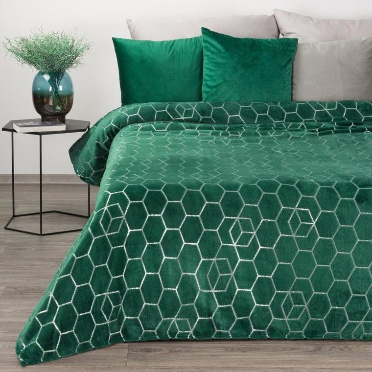 Eurofirany, koc Malibu, 150-200 cm, ciemnozielony