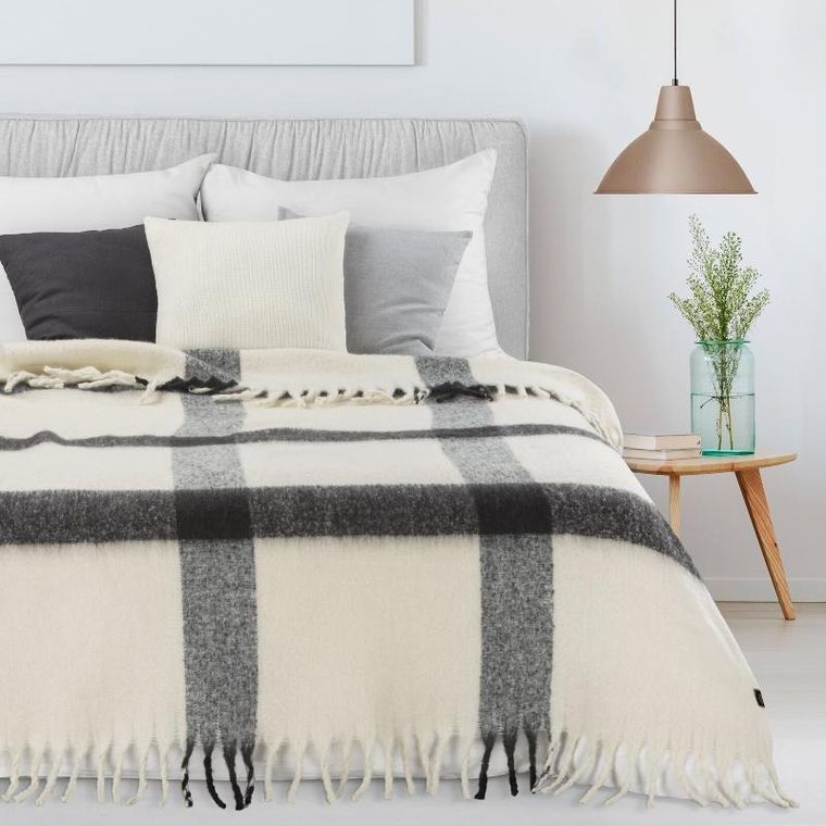 Eurofirany, koc moher, 7, 130-170 cm, czarny