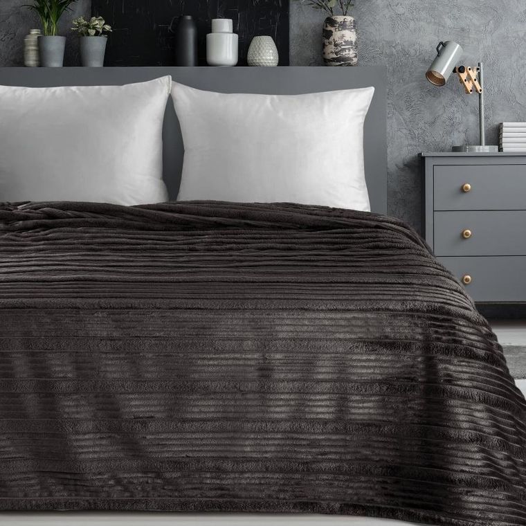 Eurofirany, koc Nina, 150-200 cm, stalowy