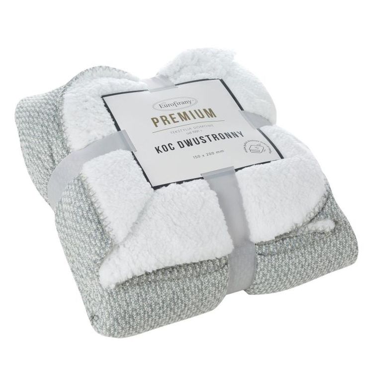 Eurofirany, koc panda, 150-200 cm, srebrny