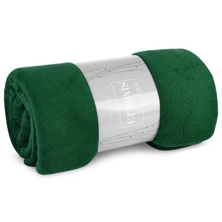 Eurofirany, koc Simple1, 150-200 cm, ciemnozielony