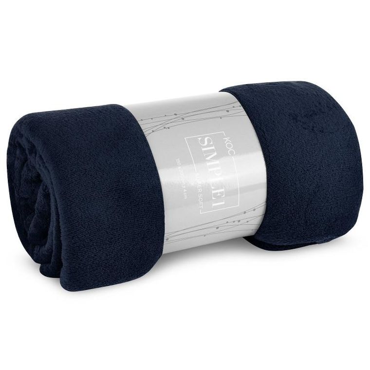 Eurofirany, koc simple1, 150-200 cm, granatowy