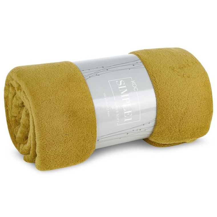 Eurofirany, koc Simple1, 150-200 cm, miodowy