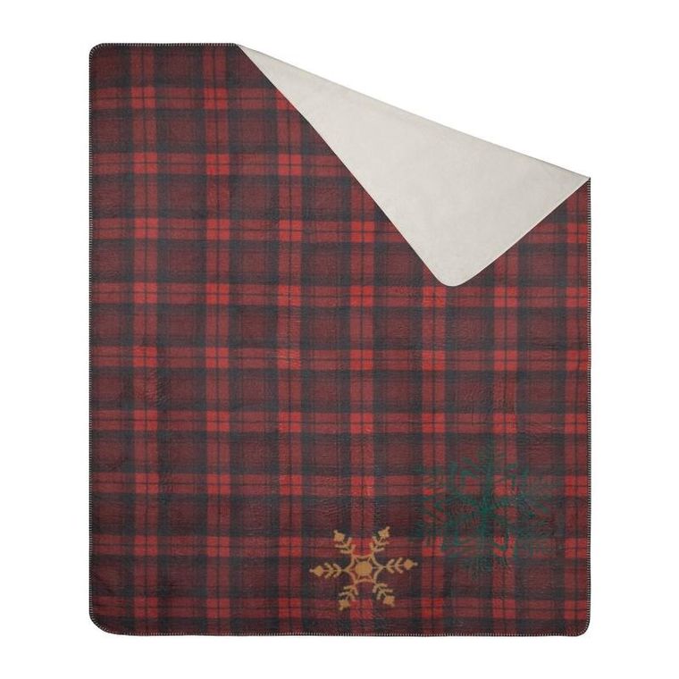 Eurofirany, koc świąteczny, Cherry, 200-220 cm, czerwony