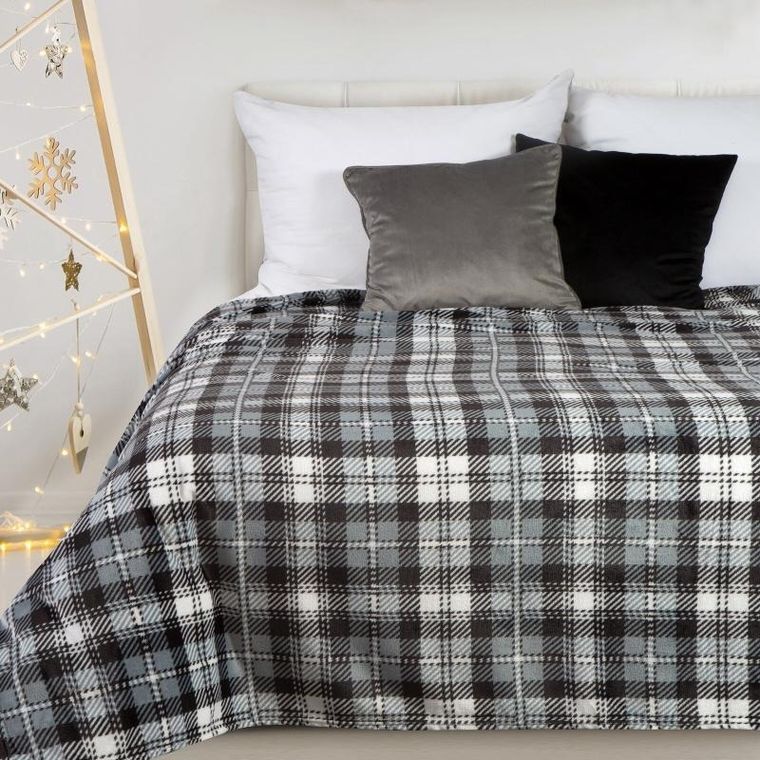 Eurofirany, koc świąteczny, Santa, 150-200 cm, stalowy