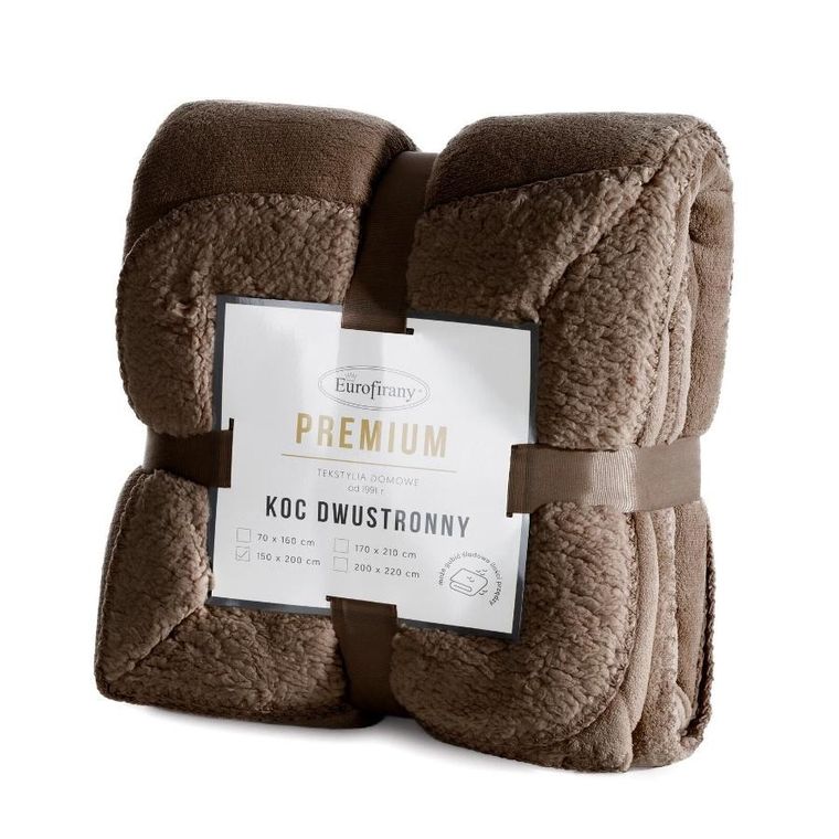 Eurofirany, koc, Tedy, 150-200 cm, ciemnobrązowy