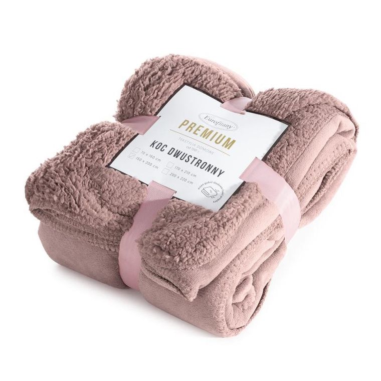 Eurofirany, koc Tedy, 170-210 cm, różowy