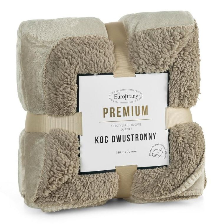 Eurofirany, koc, Tedy, beżowy, 150-200 cm